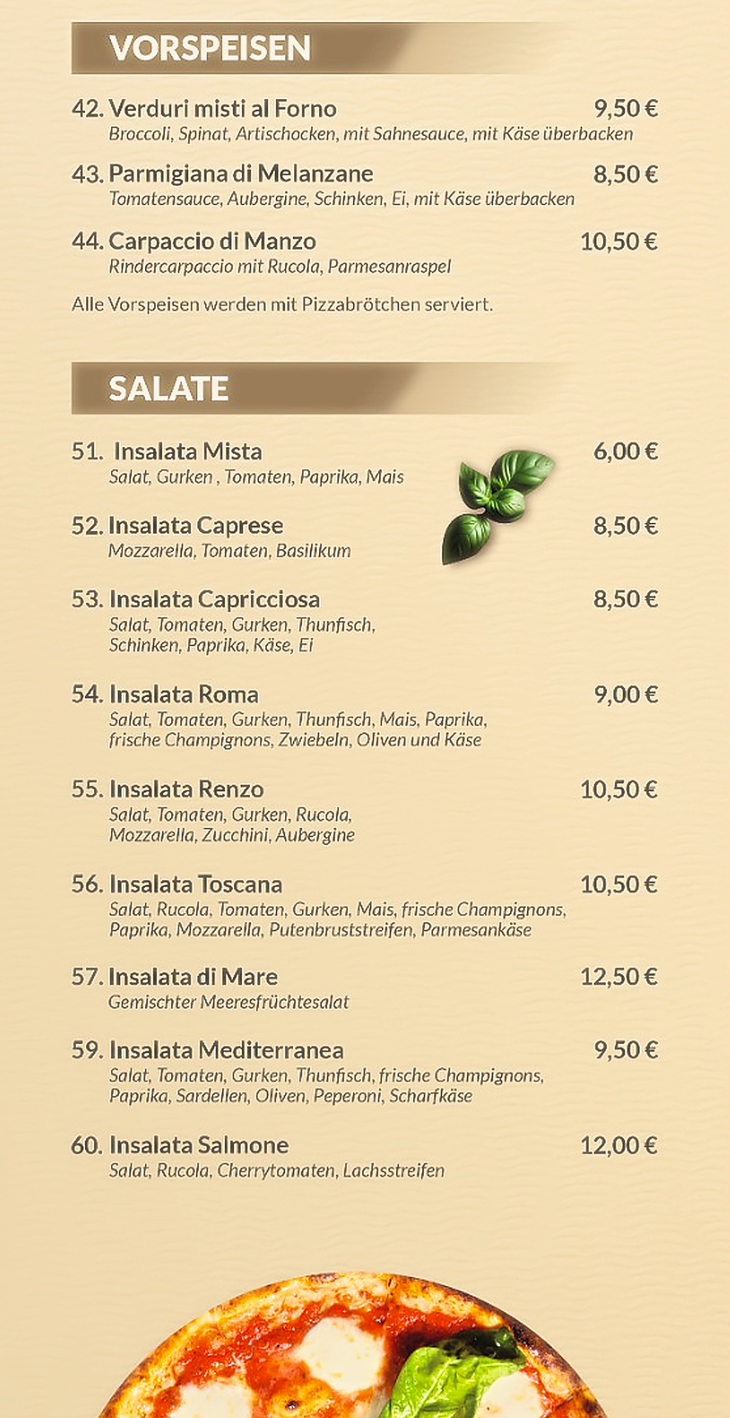 Speisekarte Seite 4