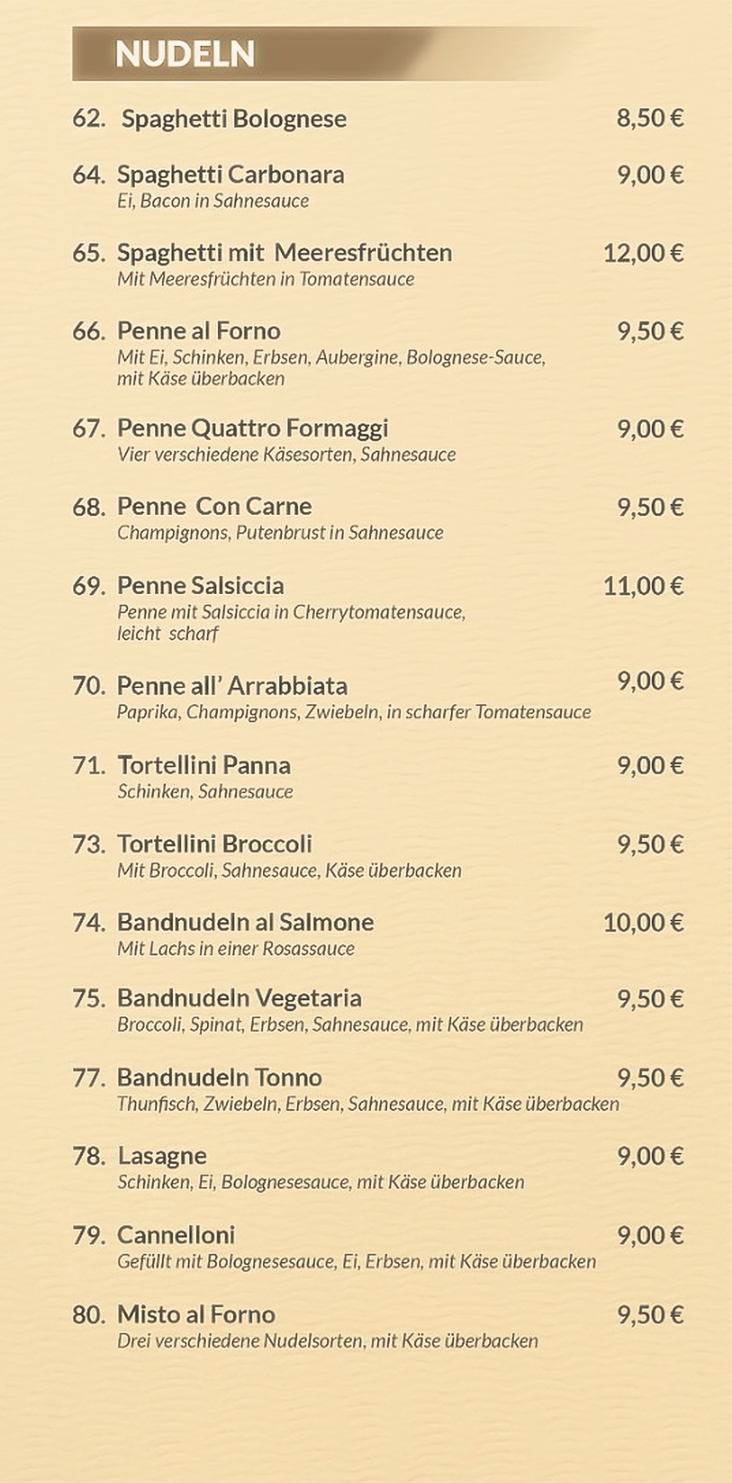 Speisekarte Seite 5
